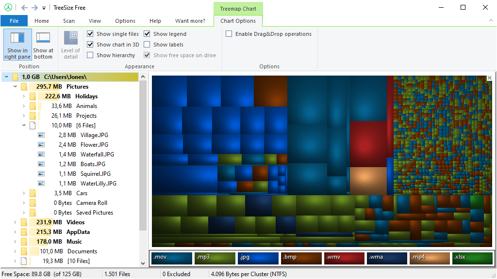 Visualize Disk Space Usage with Treemaps JAM Software